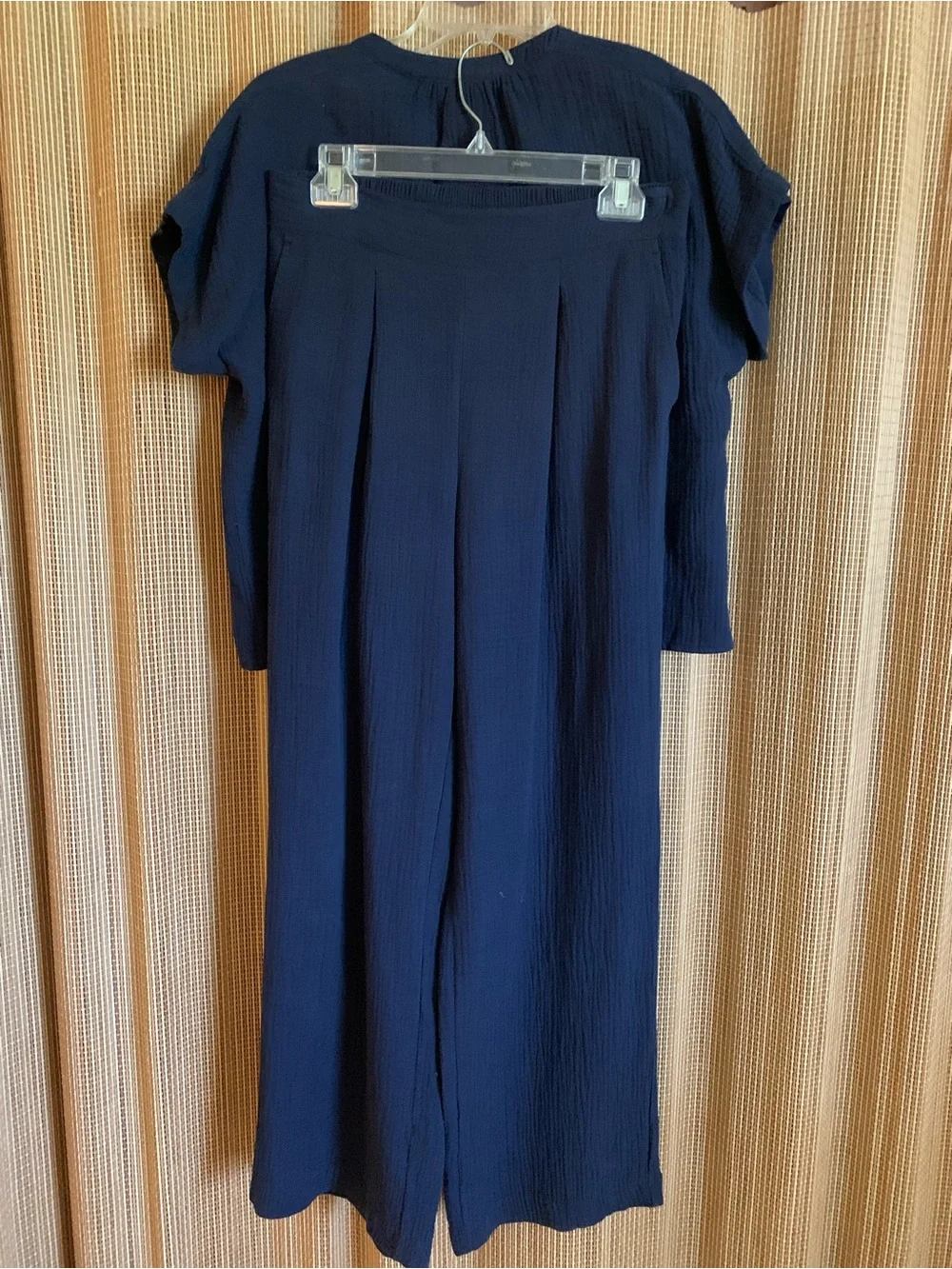 NWT Magaschoni ORGANIC Gauze Pants and Short-Sleeve Button Top Set - Picture 2 of 13